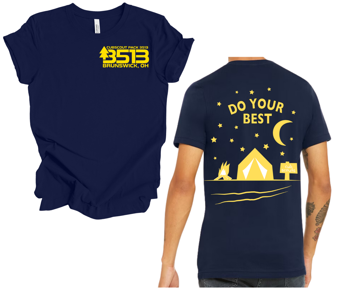 * Youth Scout tshirt with Pocket front and design on back