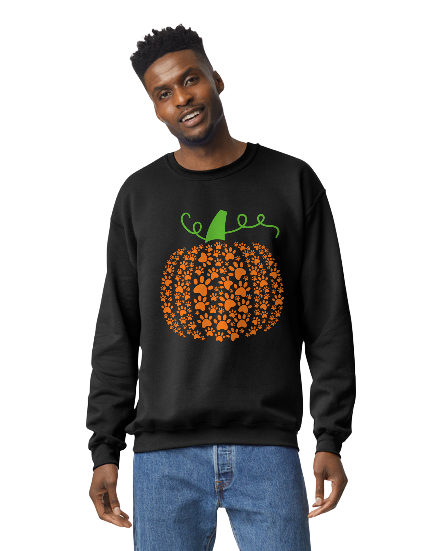 Paw Pumpkin Crew Neck Sweatshirt